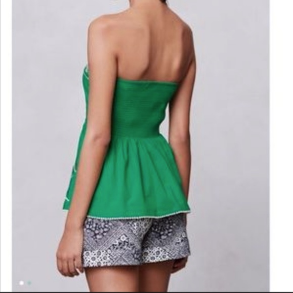 Vanessa Virginia Grasslands Green Strapless Top - Picture 3 of 8